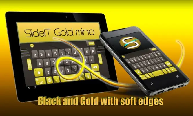 SlideIT Gold mine skin android App screenshot 3